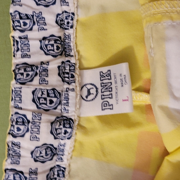 Pink Victoria Secret, L, Plaid Yellow, White,  Pink - Picture 5 of 7